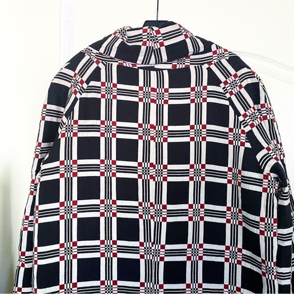 Ace & Jig Coat Storm Overcoat Quilted Single-Breasted Black Geo S NWT - Picture 12 of 13